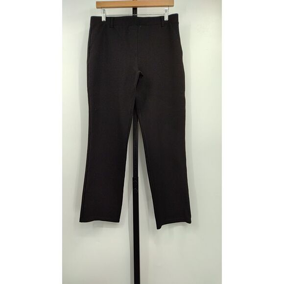 Quince Women Ultra-Stretch Ponte Straight Leg Pants Black L - Picture 1 of 2